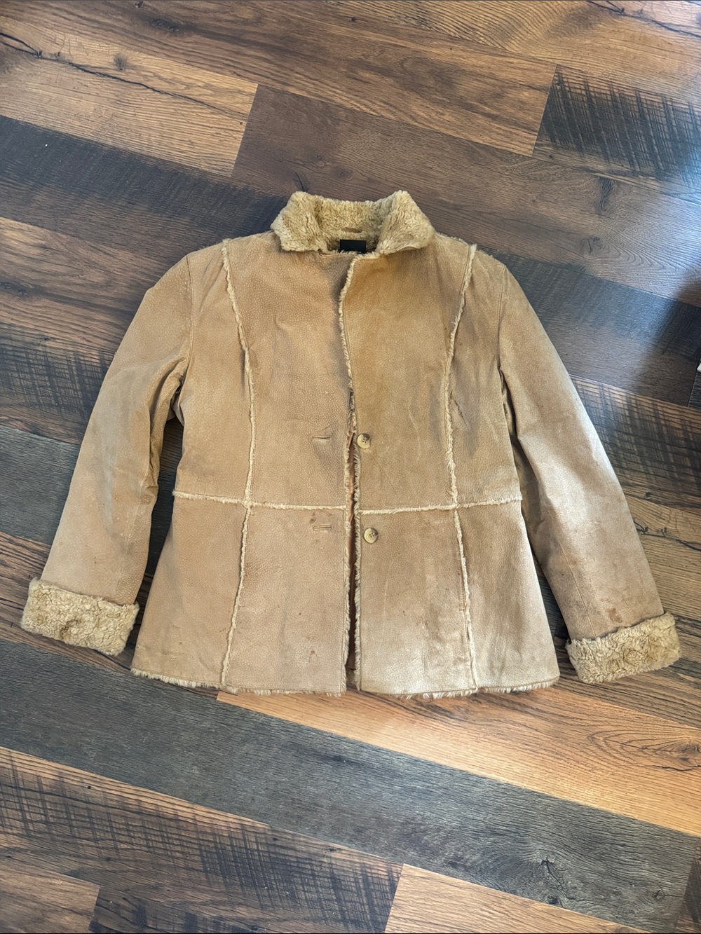 Vintage Y2K Outbrook Genuine Leather Suede Sherpa Lined Jacket Women's
Large